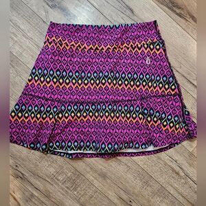 Dona Jo Skort Pull On Golf Skirt Pickleball Tennis Size M/L Size 2 Multicolor